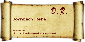 Dornbach Réka névjegykártya